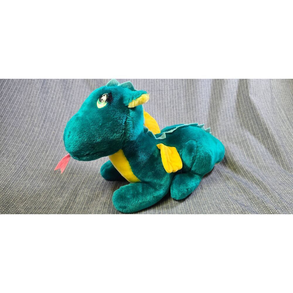Vintage 1987 Dakin Fun Farm 16" Green Puff The Magic Dragon Plush Toy
